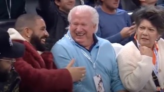 An Older Couple Sitting Courtside Next To Drake Seemed To Have No Idea Who He Was