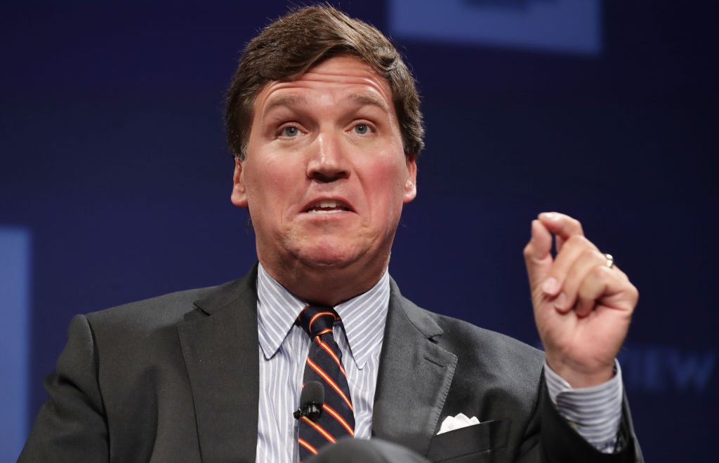 Fox News host Tucker Carlson at the National Review Institute's Ideas Summit 2019 in Washington, DC.