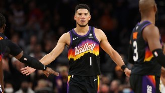 The Pacers Trolled Devin Booker By Having Someone Wear A Dinosaur Costume After His Tiff With The Raptors’ Mascot