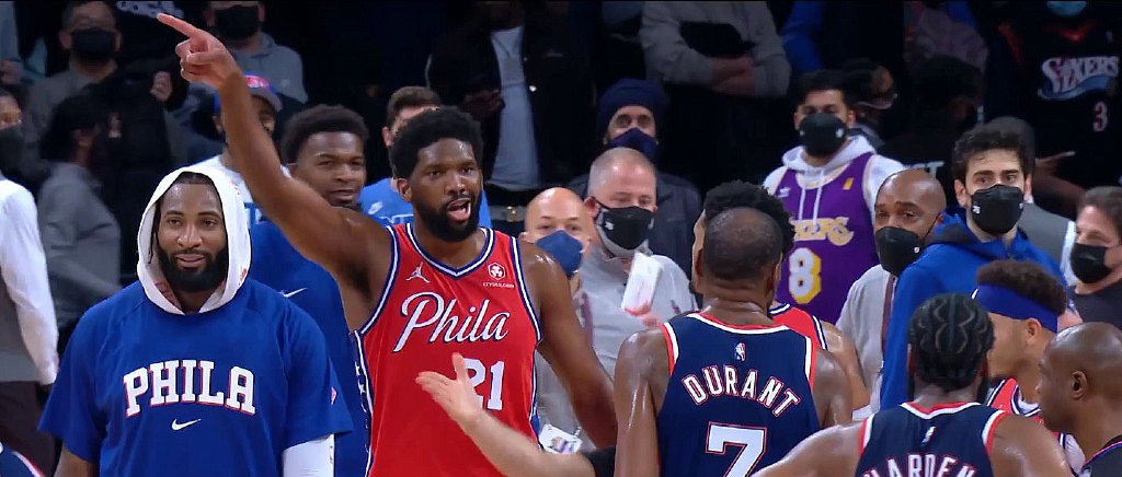Joel Embiid Told Kevin Durant To ‘go Home After Sixers Nets Then Did A Crotch Chop To Brooklyn