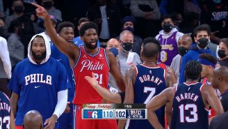 Joel Embiid Told Kevin Durant To ‘Go Home’ After Sixers-Nets Then Did A Crotch Chop To Brooklyn’s Crowd