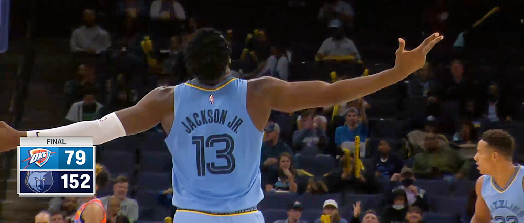 The Grizzlies Set NBA Record With 73-Point Win Over Thunder