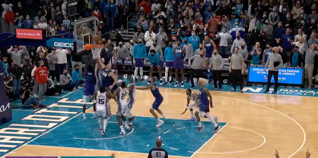 sacramento kings charlotte hornets ending