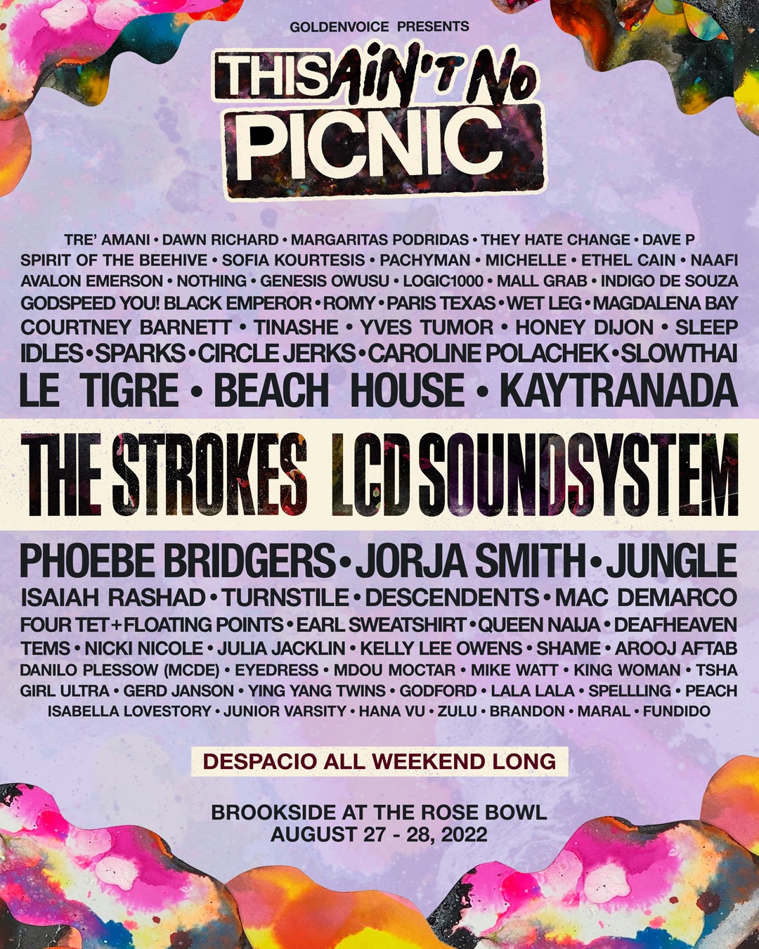 This 2022 Picnic Festival lineup poster