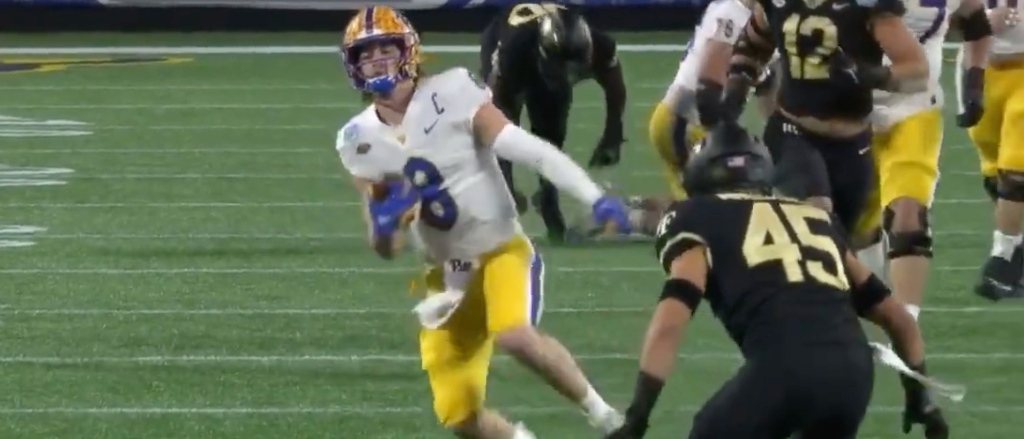 Pitt QB Kenny Pickett Busted Out A Fake Slide On A 58-Yard Touchdown ...