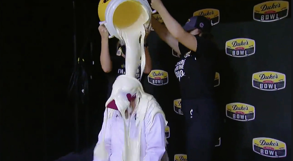 Shane Beamer's Mayo Bath Was More Disgusting Than Imagined