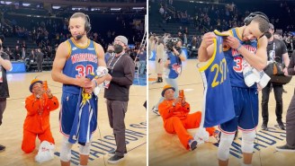 Spike Lee Worked Very Hard To Get The Perfect Photo Of Steph Curry After His Record-Setting Night