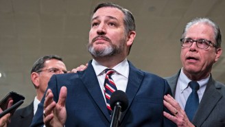 Ted Cruz Paused During A Press Conference To Address Someone Who Shouted ‘Ted Cruz Sucks!’