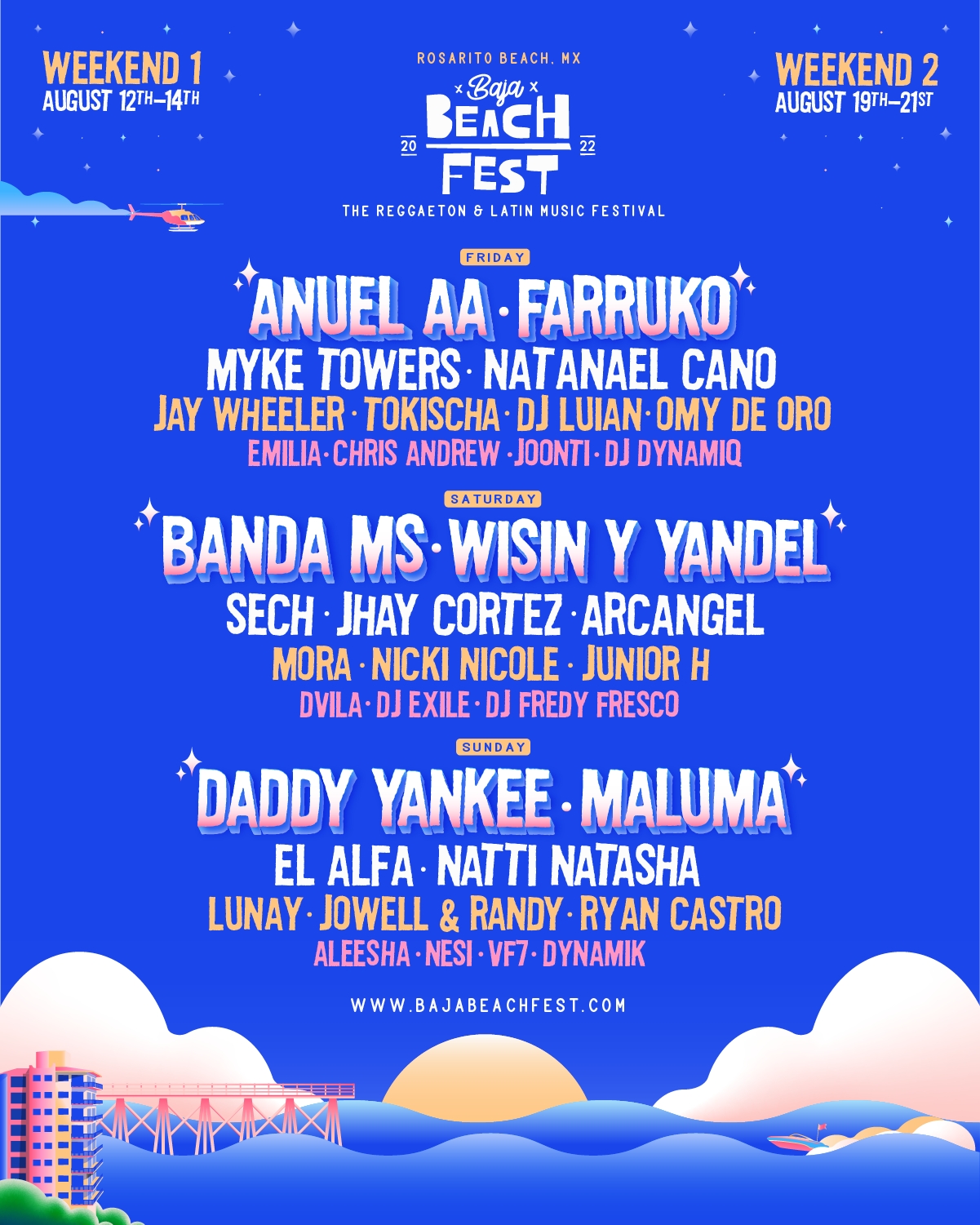 Baja Beach Fest 2022 Lineup