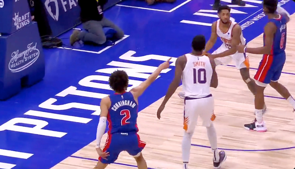 Cade Cunningham Ejected For Pointing At Jalen Smith After Dunk