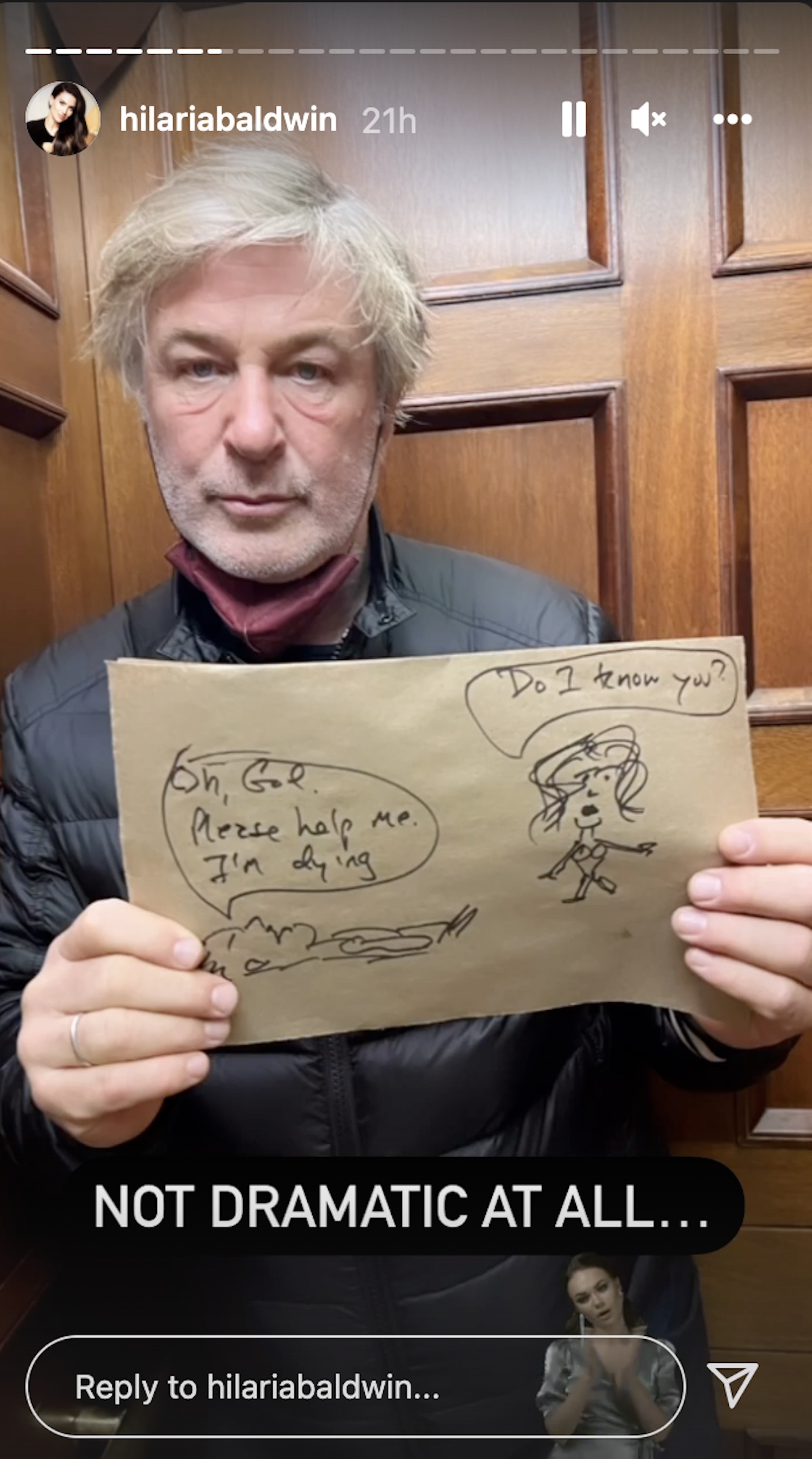 Alec Baldwin with drawings