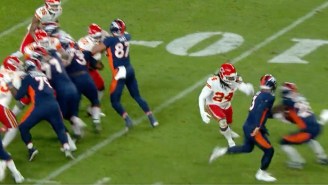 The Chiefs Defense Blew Up A Broncos Run And Scored A Touchdown