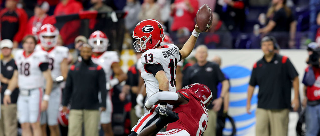 stetson bennett fumble