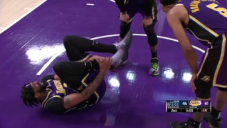 Anthony Davis Was Carried Off The Court After An Ugly Looking Ankle Injury