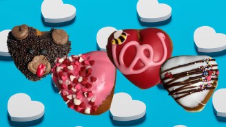 A Review Of All Of Krispy Kreme’s New Heart-Shaped Valentine’s Day Doughnuts
