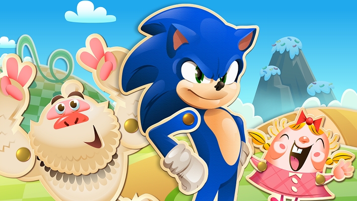 Sonic in Candy Crush
