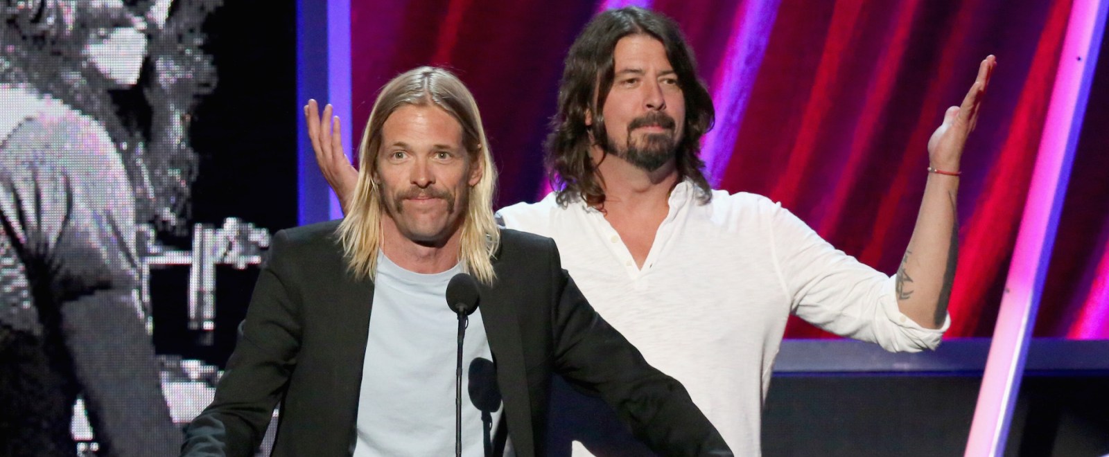 Taylor Hawkins Dave Grohl Foo Fighters 2013 Rock And Roll Hall Of Fame Induction Ceremony
