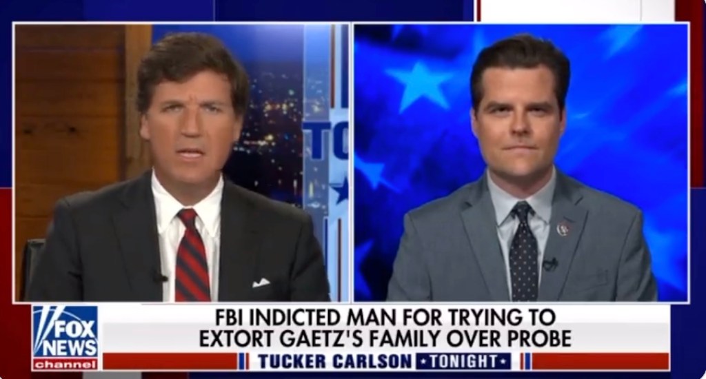 Looks Like Tucker Carlson Has Finally Forgiven Matt Gaetz