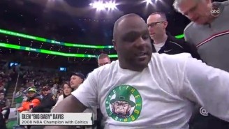 ABC Cut To Glen ‘Big Baby’ Davis Right As He Was Getting Kicked Out Of Someone Else’s Courtside Seats