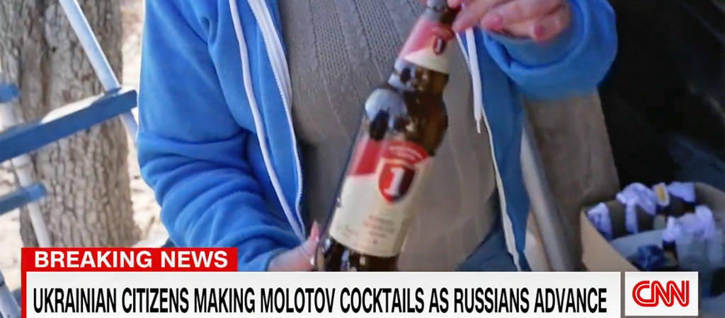 Ukraine Grandma Molotov Cocktail
