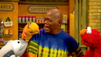 Samuel L. Jackson Swung By ‘Sesame Street’ And Managed Not To Curse In Front Of Elmo (And Some Snakes)