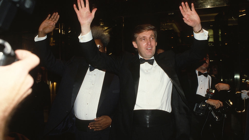 Donald Trump attends one of his book parties at Trump Tower December 1987 in New York City.