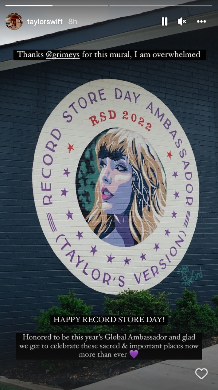 The Lakes Record Store Day 7 Inch clear VINYL - Taylor Swift