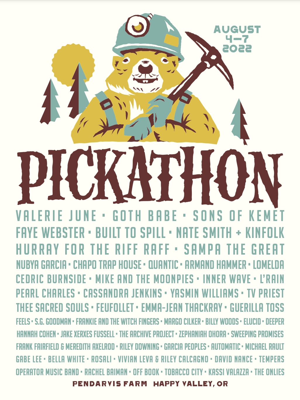 Pickathon Lineup Poster