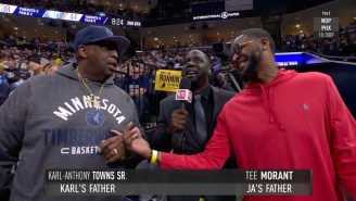 Karl-Anthony Towns And Ja Morant’s Dads Got Interviewed During Game 2 Of Grizzlies-Timberwolves