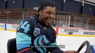 No One Has Ever Been Happier Than Marshawn Lynch Doing Donuts In A Zamboni