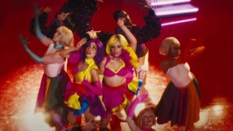Camila Cabello Stars In An Extraterrestrial Cabaret On The ‘Hasta Los Dientes’ Video With Maria Becerra