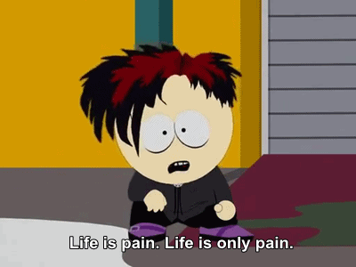 South Park Emo Kid Life Is Pain