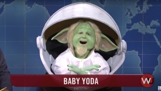Kyle Mooney’s Baby Yoda Returns To ‘SNL’ Weekend Update To Address His Beef With Baby Groot