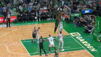 Jaylen Brown Rose Up Over Giannis Antetokounmpo For A Ridiculous One-Handed Putback Dunk