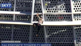 Police Arrested A Man Who Scaled A Giant San Francisco Tower To Protest Abortion While Also Instagramming