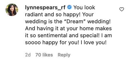 Britney Spears Lynne mom wedding comment