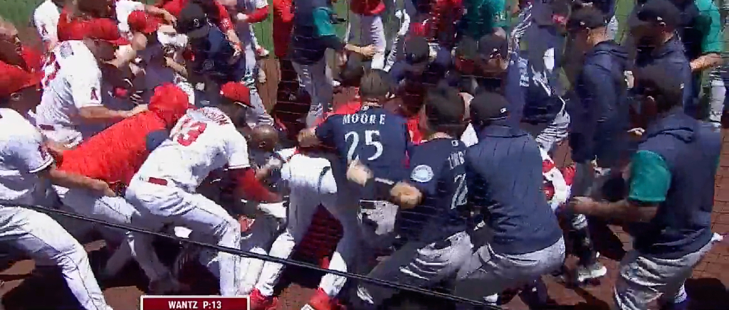 Angels Mariners Brawl