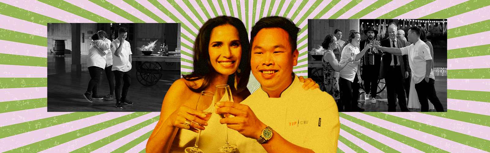 Padma Lakshmi and Buddha Lo Top Chef