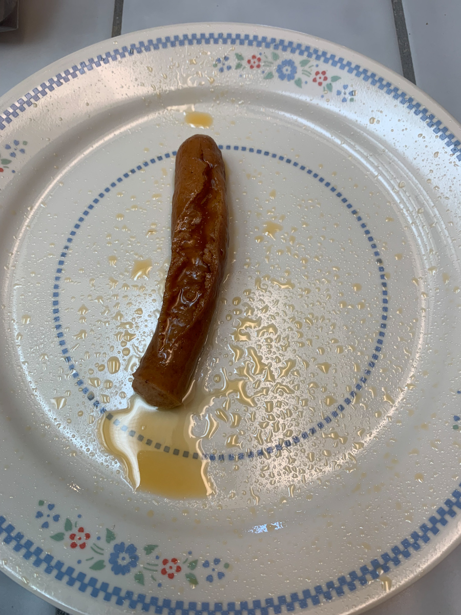 Microwaved Hot Dog