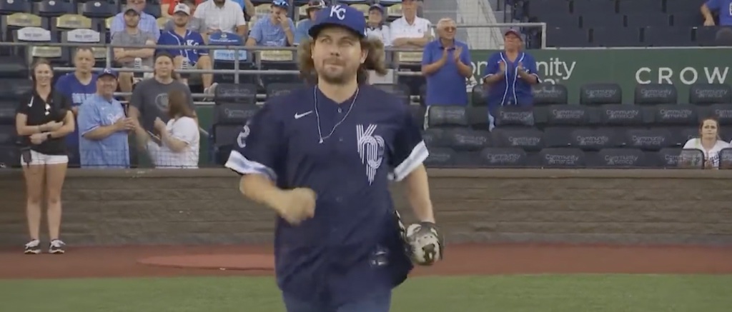 Kevin Morby Kansas City Royals First Pitch