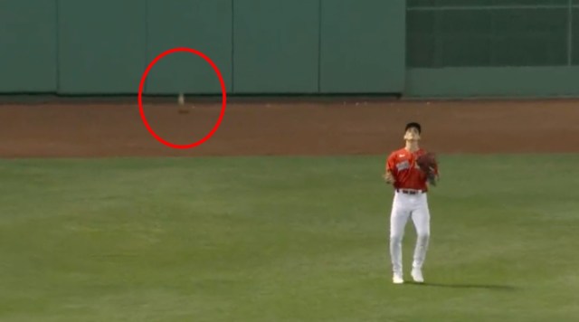 Video: Red Sox's Christian Arroyo lost a ball in the lights so badly