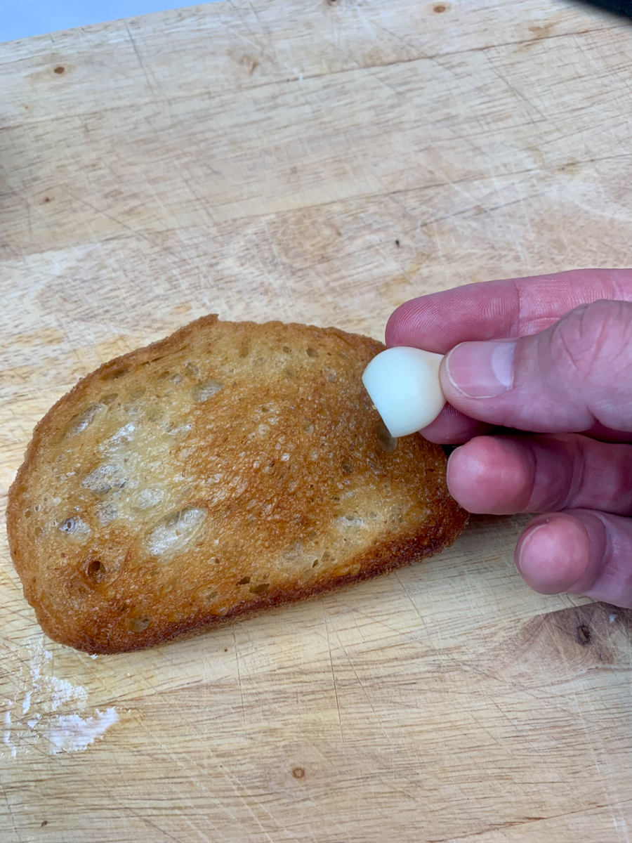 Garlic rub Toast