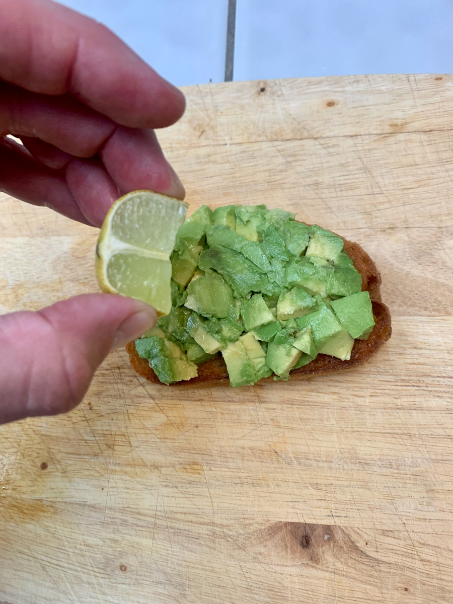 Lime on avocado