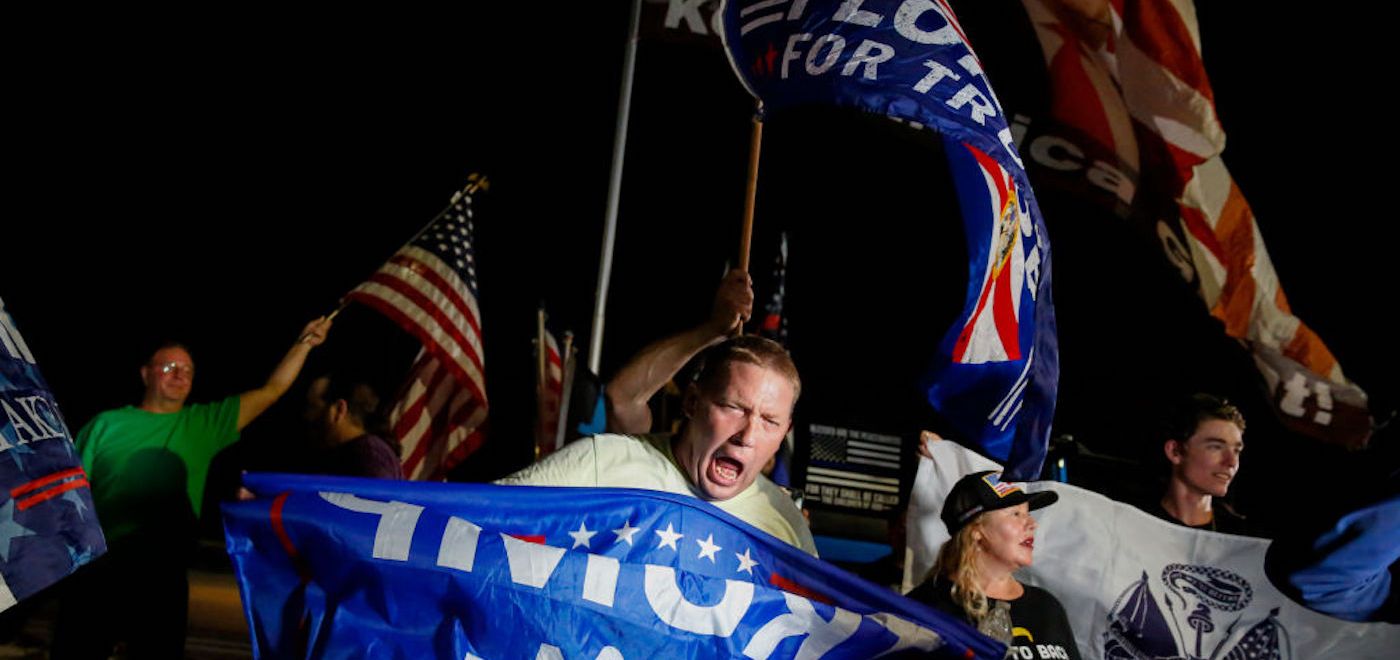 Trump supporters outside Mar-a-Lago during FBI raid