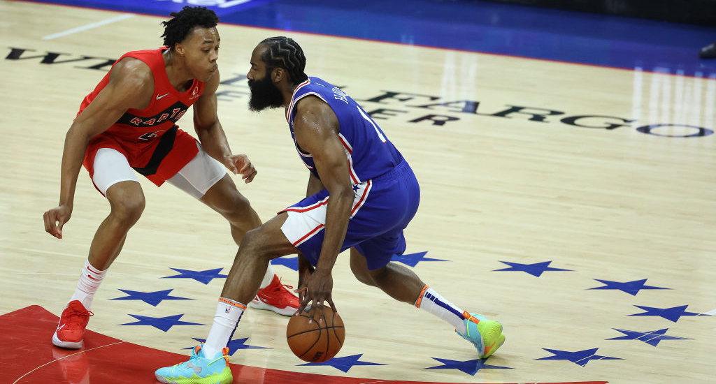 James Harden Applauds Scottie Barnes Locking Him Up Full Court