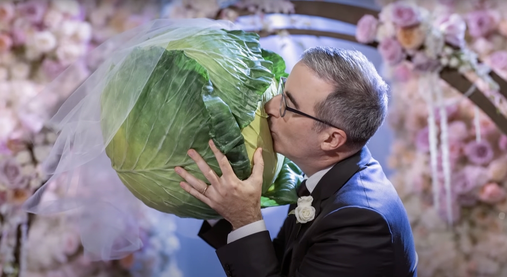 WATCH John Oliver Married A Cabbage On Last Week Tonight