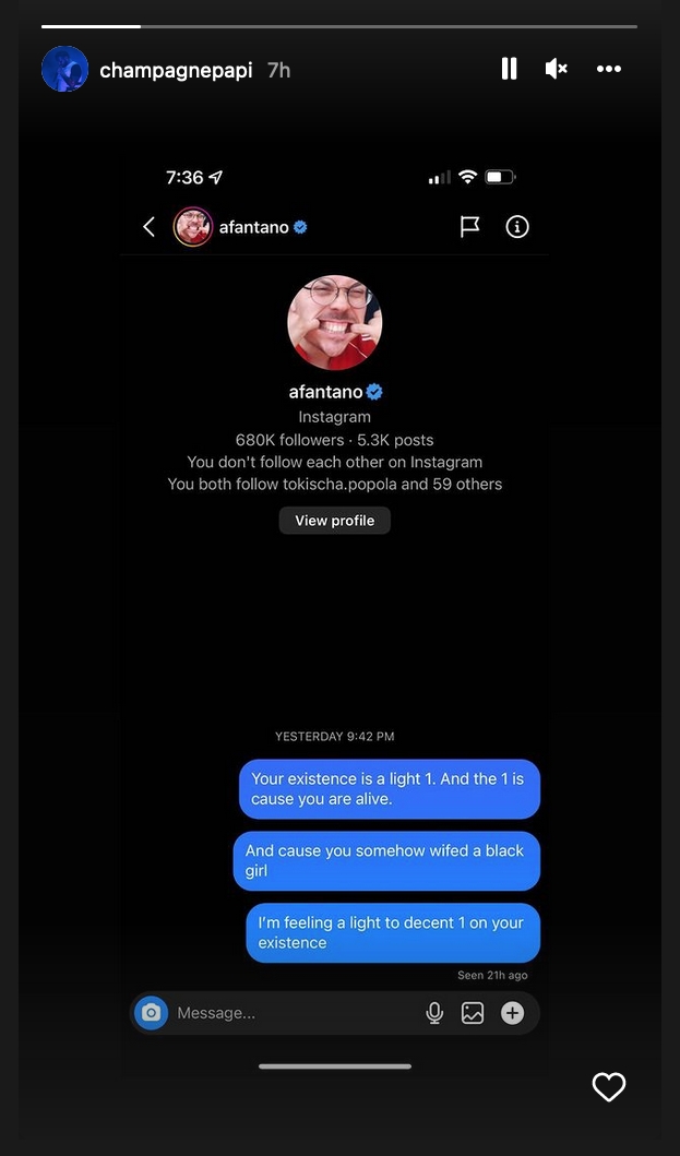 Drake Anthony Fantano DM