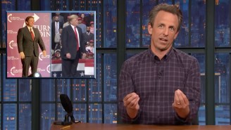 Seth Meyers Is Giving The Edge To Trump In The Contest Between Him And Ron DeSantis To See Who Can Be The More Prolific Criminal