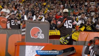 Donovan Mitchell Went To Browns-Steelers And Smashed A Pittsburgh Guitar