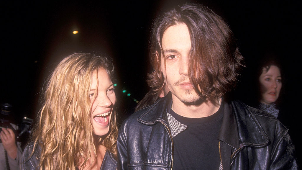 Kate Moss and Johnny Depp circa 1989